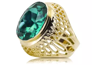 Vintage Žiedas Smeraldai 14k geltono aukso vrc089y